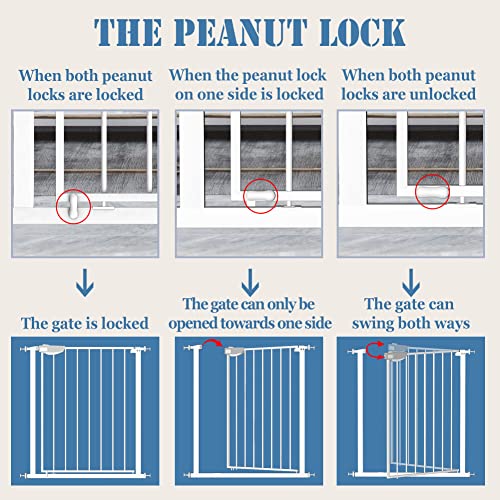 Image of DEARBB 76.77-86.2 inch Extra Wide Baby Gate,Triple Lock Dog Gate for Doorways