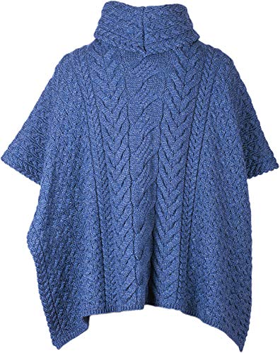 Supersoft Merino Wool Poncho with Cowl Neck4