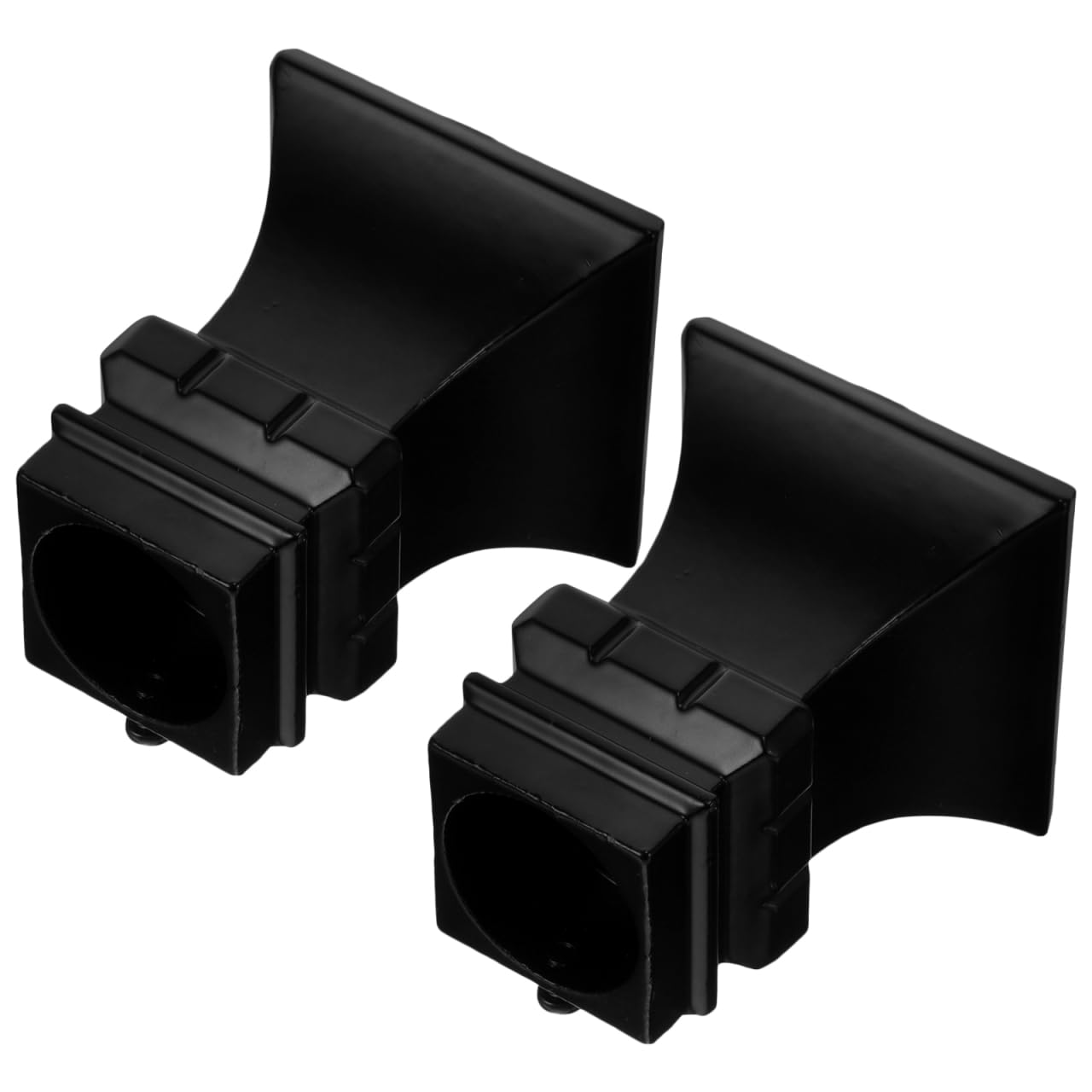 Amosfun Lot de 2 embouts de tringles à rideaux en fer noir uniquement pour tringles à rideaux