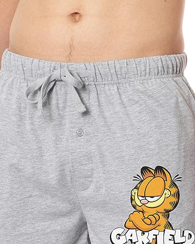 Garfield Comic Mens' Smug Cat Pose Sleep Soft Pajama Shorts for Adults3