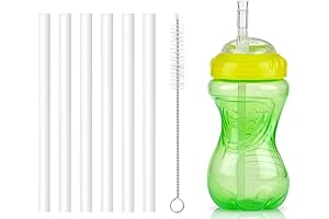Nuby Replacement Straws: Leak-Proof, Reusable Straws for a Sip-tastic Hydration Experience