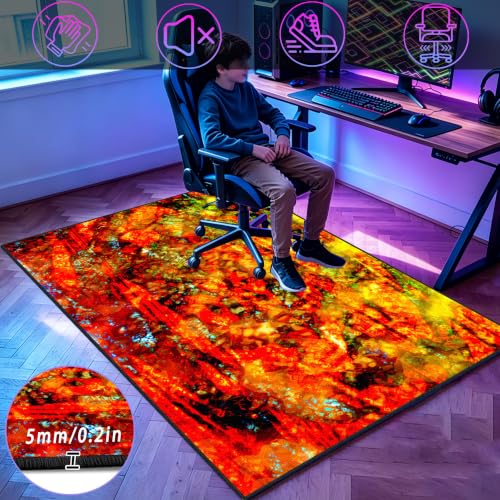 Tapis de sol gaming antidérapant 60x100 cm pour chambre d'enfant