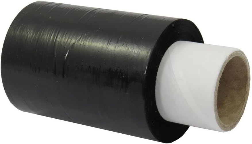 Triplast Black Mini Pallet Stretch Wrap (100mm x 150m) - Mini Core, 17mu Thick - Plastic Shrink Wrap & Industrial Cling Film for Removals & Warehouse Packaging Use (1 Roll)