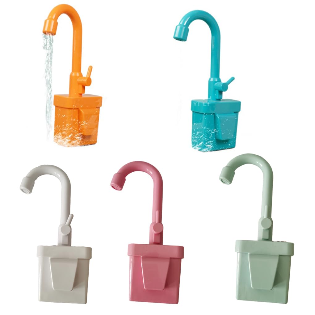 WIXUIPR Kids Plastic Toy Faucet Play nk Set with Running Water Feature mulated Faucet Accessories ABS Cartoon ﻿ , White — view 5