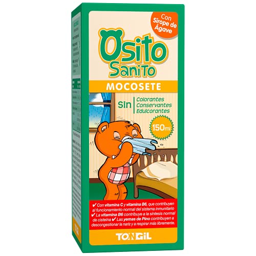 Tongil Natural Osito Sanito Mocosete 150 ml | Jarabe Infantil para Tos y Mocos - Con Plantas Expectorantes y Balsámicas, Pino, Malvavisco, Romero y Vitaminas