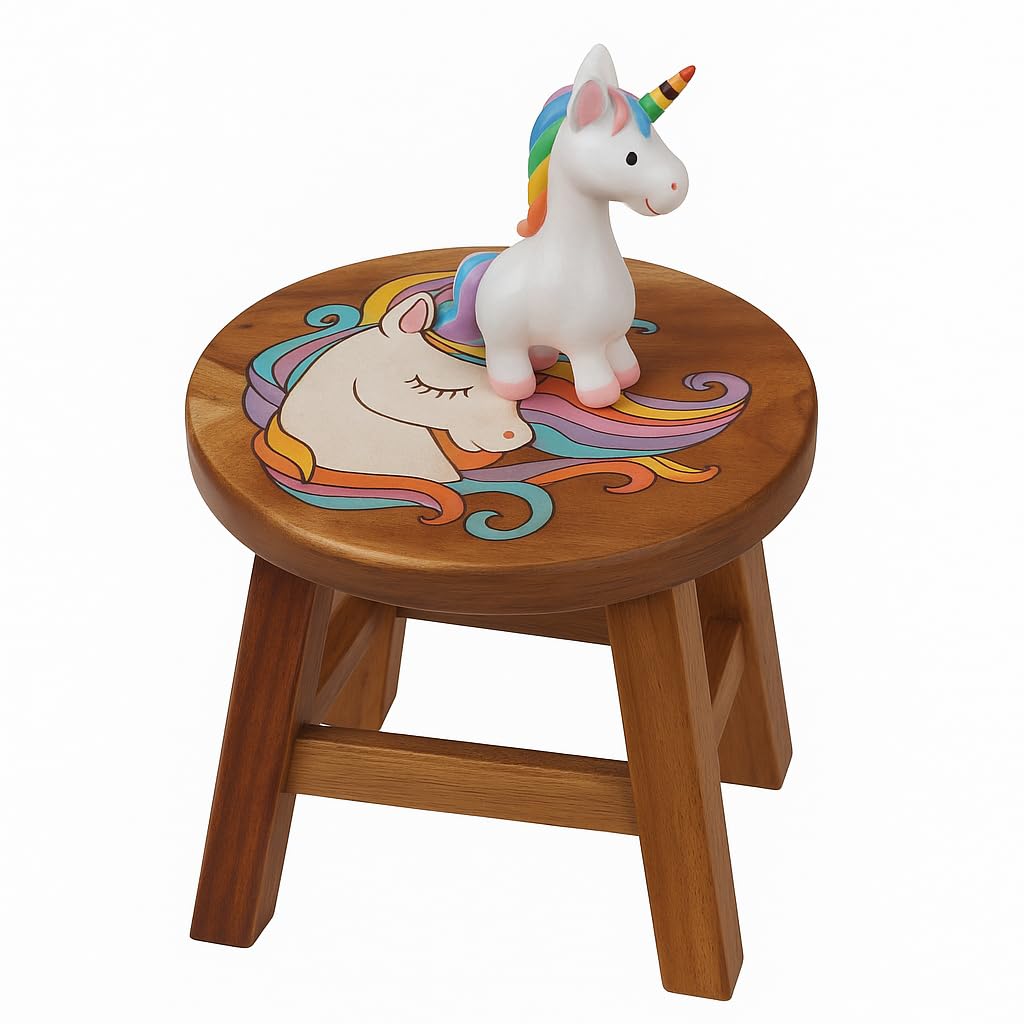 ART-CRAFT Vielseitiger Kinderhocker Holzhocker rund aus Mass