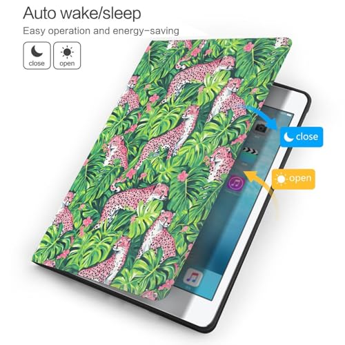 Étui pour iPad 10.2 compatible 9e/8e/7e génération à motif rose léopard - 3