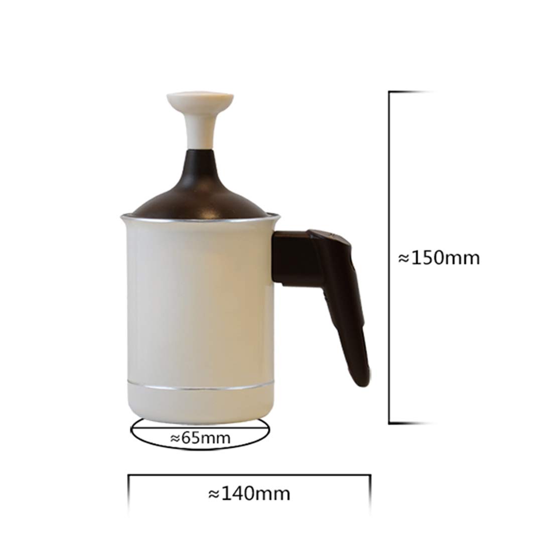 Ręczny spieniacz do mleka, pompka ręczna spieniacz do mleka dzbanki do spieniania mleka DIY fantazyjny krem do kawy pianka mleko śmietanka do cappuccinos kawy latte