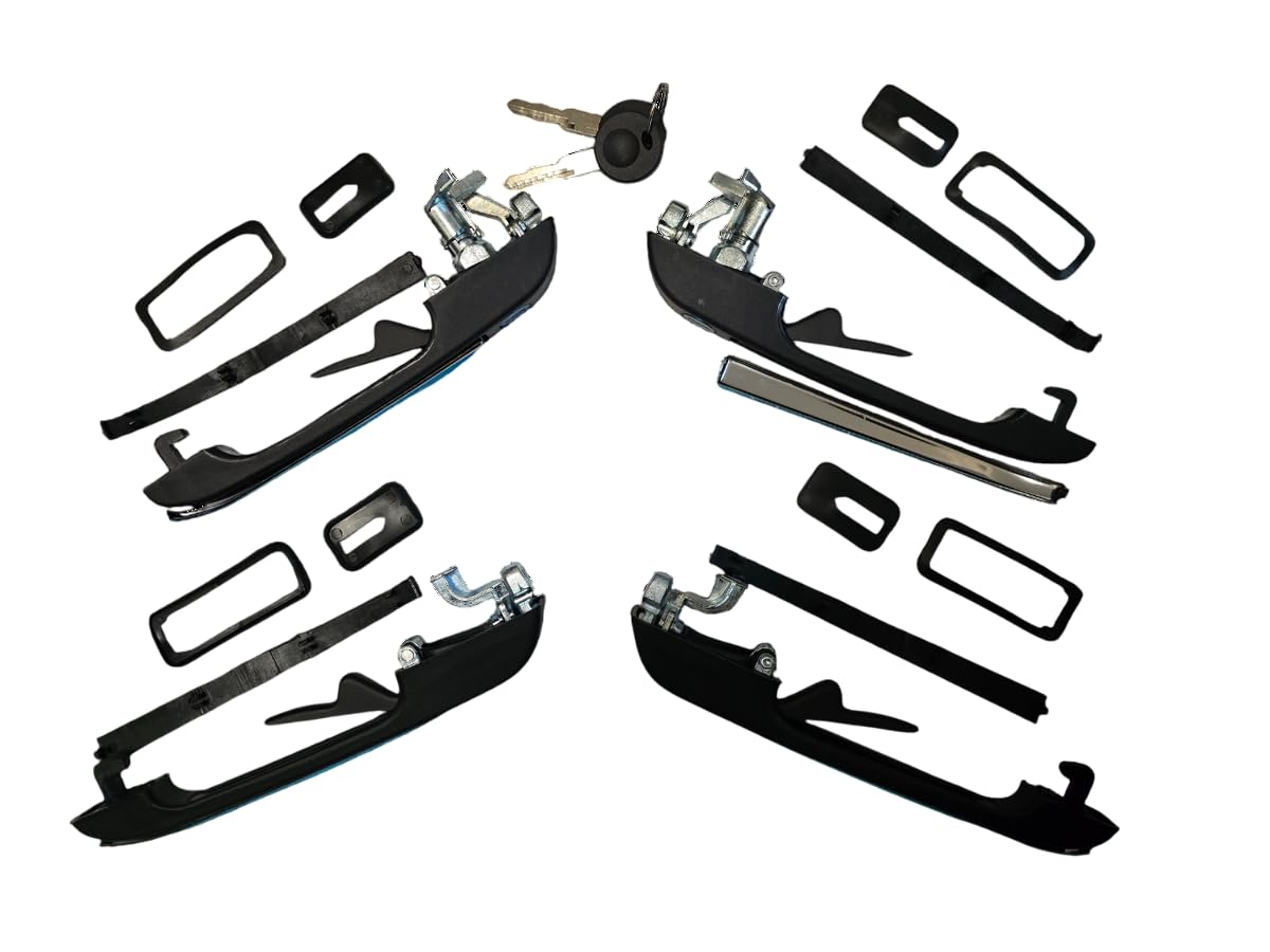 Outer Door Handle Set Compatible with VW Citi Golf 1987+, with Key