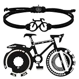 2 Stück Fahrrad Geschenk Set, Fahrrad Flaschenöffner und Schwarz Armband, Schlüsselbund Flaschenöffner, Multifunktions Bieröffner, Fahrrad Deko, Tragbares Outdoor Werkzeug für Radfahrer