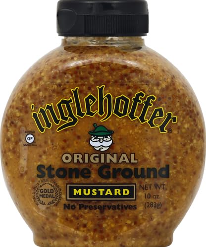 Image of Inglehoffer Original Stone Ground Mustard, 10 oz Squeeze Bottle (Pack of 2)
