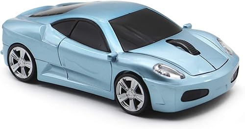 Miniatura 3 de Ratón inalámbrico para coche deportivo óptico 2.4G Nano USB Ratones de computadora portátil de escritorio (Azure)