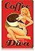 Coffee Diva Pinup Girls Vintage Metal Sign - Victory Vintage Signs