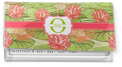 Personalized Lily Pads Vinyl Checkbook Cover
