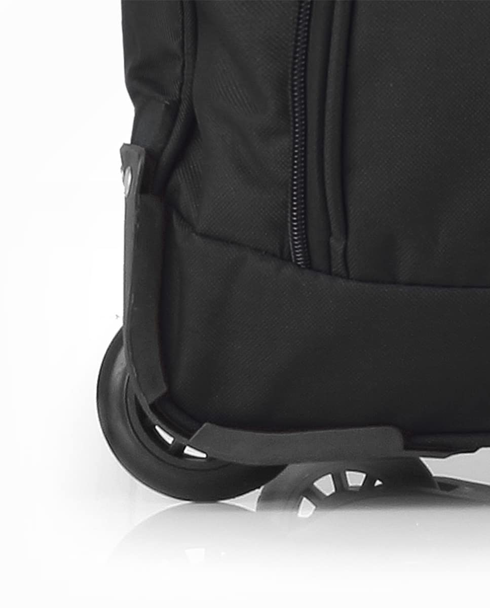 Gabol - Bolso de Viaje Grande con Ruedas Week Eco 73x38x34cm y Capacidad 94L - Interior Forrado con Compartimentos - con Asa de Mano - Diseño Español en Poliéster Reciclado RPET - Negro