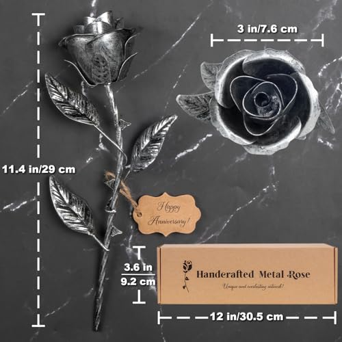 Iron-Gifts-6th-Anniversary-for-Her-Metal-Rose-6-Year-Gift-for-Wife-Anniversary-Handcrafted-11th-Gift-Wedding-Anniversary-Metal-Flowers-Anniversary-Steel-Gift-Iron-Stained-Everlasting-Rose-for-Him