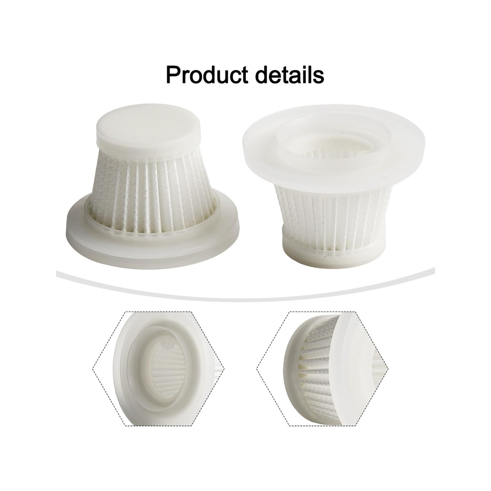 Sostituzione filtri lavabili riutilizzabili 2/6 pezzi | Compatibile con accessori for aspirapolvere for auto senza fili, parti di elettrodomestici(SET1)