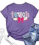 Photo Gallery qaun teach shirt - maglietta da donna con grafica per insegnante, maglietta a maniche corte, viola, l Photo Gallery qaun teach shirt - maglietta da donna con grafica per insegnante, maglietta a maniche corte, viola, l