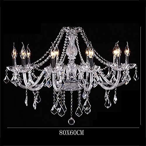 Lustre en cristal gris E14, suspension de luxe moderne chic