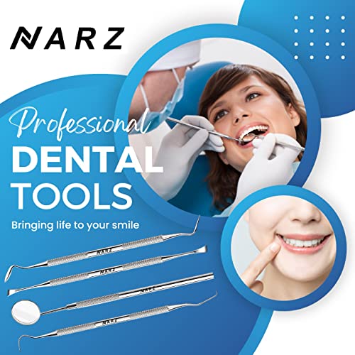 NARZ 4 Pcs Plaque Remover Kit for Teeth Stainless