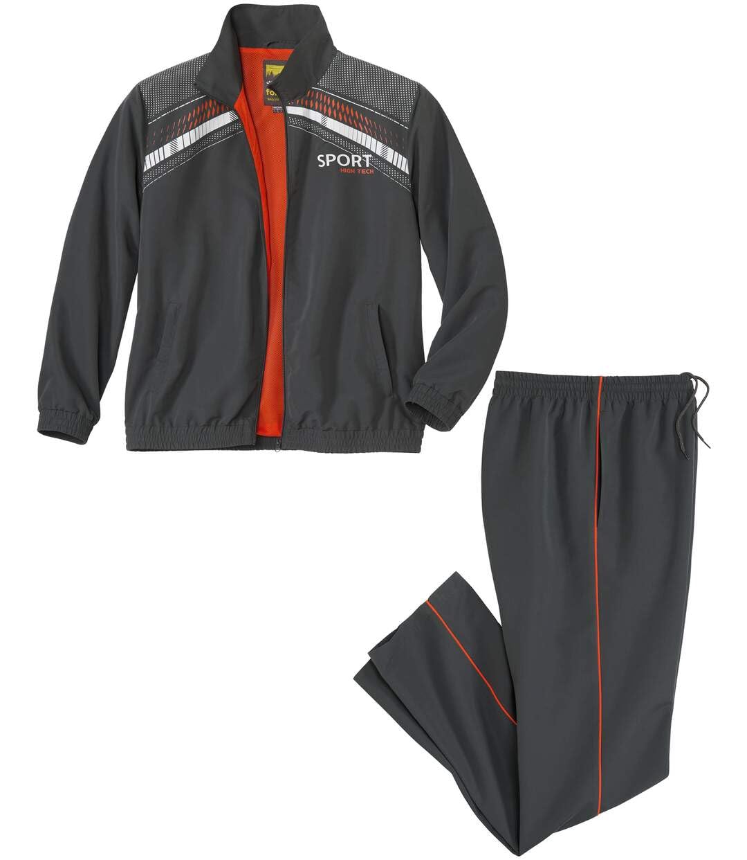 Atlas For Men Men's Dark Grey Atlas For - Sporty Microfibre Tracksuit - Xxl