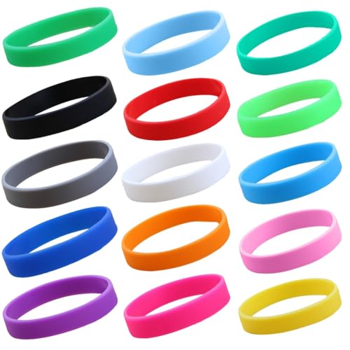 XENQITO 15 Piezas Pulseras de Silicona, Pulseras de Goma, Pulsera de Silicona...