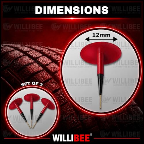 Image of WILLIBEE Mushroom Puncture Kit for Tubeless Tyre | Mushroom Puncher Kit for Bike & Car | Tire Puncher Repair Patches (12 MM, 3 Pcs)