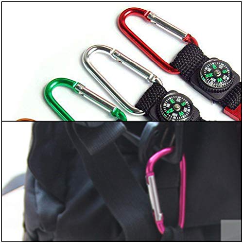Wode Shop 40 Pieces Locking Carabiner, D-Shaped Carabiner Aluminum Keychain Clip Hook For Camping Hiking (5 Colors) #TOP6