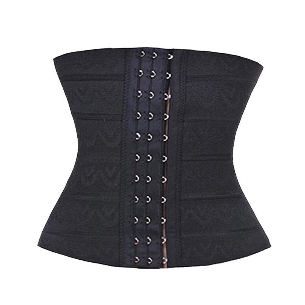 WANGJUN 21cm Belt Women Waist Slim Body Shaper Waist Cincher Corset Waist Trainer Slimming Belt (Color : Black M)