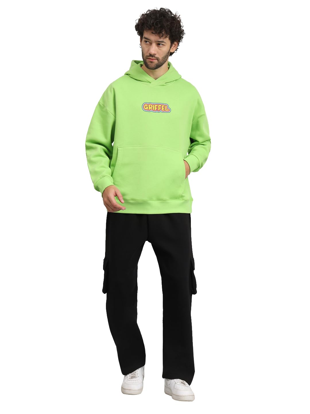 griffel Men’s Winter Tracksuit – Hooded, Printed Fleece Co-ord Set | Cotton Sports Gym Tracksuit | Hoodie and Cargo Set for Running, Jogging, and Workout-picture-30