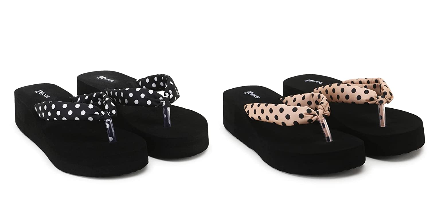 ROKKS Womans Fashionable Mid-Heel Sandals Flip-Flops Regular Wear Comfortable Slipper for Girls/Ladies Pack of 2BP-Combo-07 (B0CB4GCYCH) Amazon Price History, Amazon Price Tracker