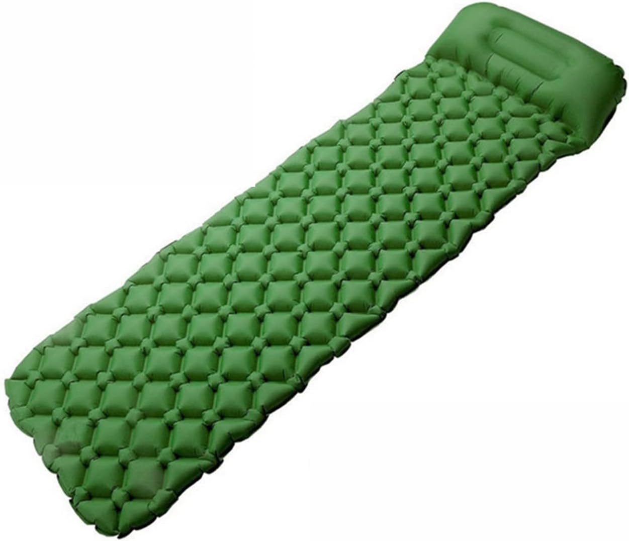 Outdoor Sleeping Mat Ultralight Inflatable Camping Pad Waterproof with Pillow Compact Nap Mat for Hiking Backpacking Cartraveling Tent Blue/Green/Orange (Green)