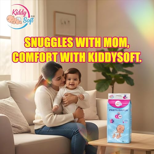 Image of KiddySoft Baby Diaper Pants with 5 Layer All Night Leakage Protection & Quick Absorbency (L - 50, Pack of 1)
