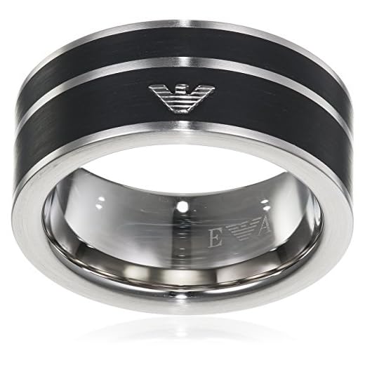 Emporio Armani Anillo de hombre con acero inoxidable - Tamaño 18.5