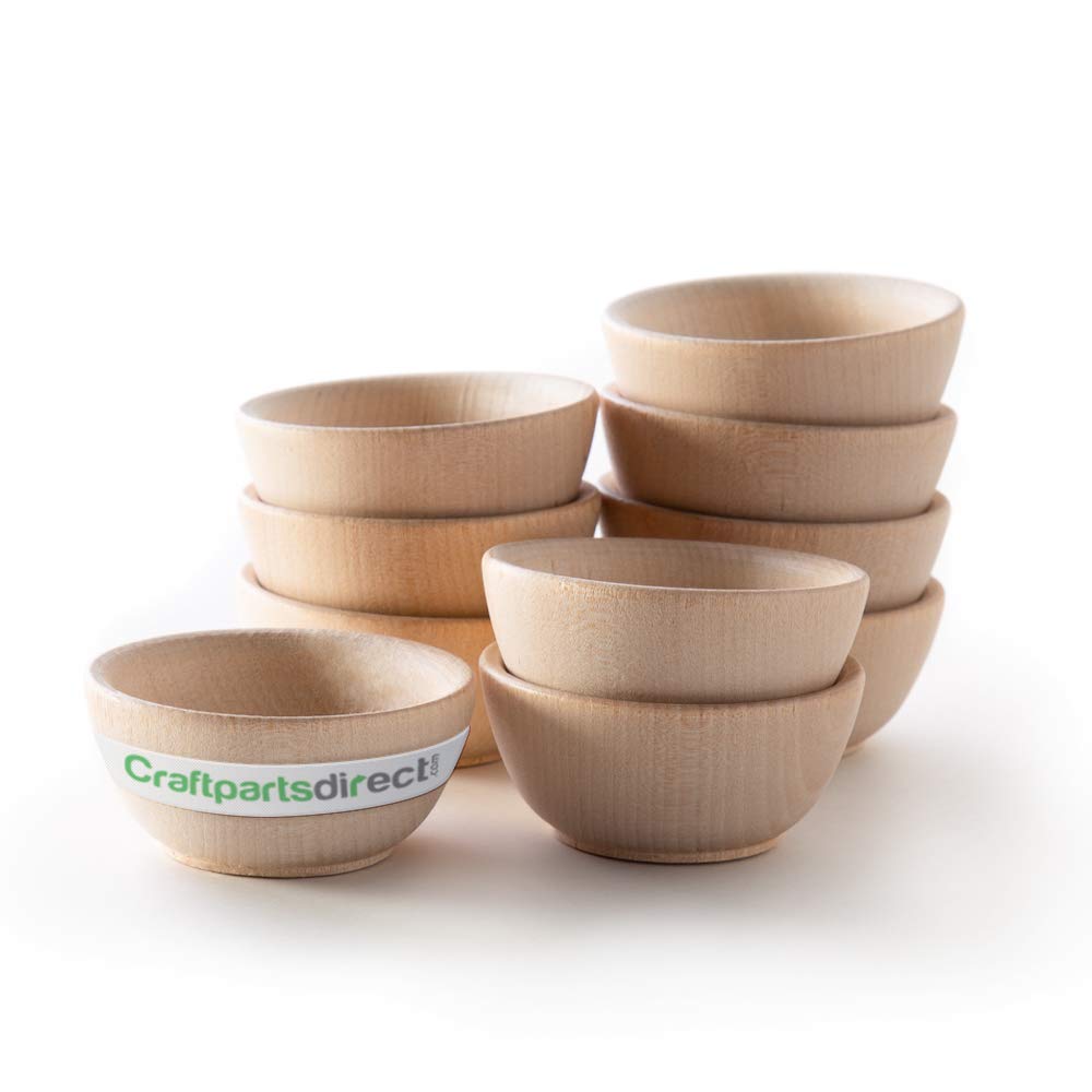 Mały zestaw drewnianych misek | Miska szczypta | Kubki na przyprawy -by Craftpartsdirect.com | TORBA 10