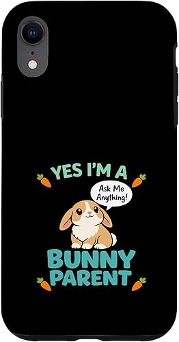 Rabbit Owner Bunny Mom Mini Lop Lover Cute Bunny Pride Case for iPhone XR