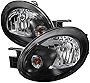 Instyleparts Black Housing Clear Lens Headlights Made For 03-05 Dodge Neon
