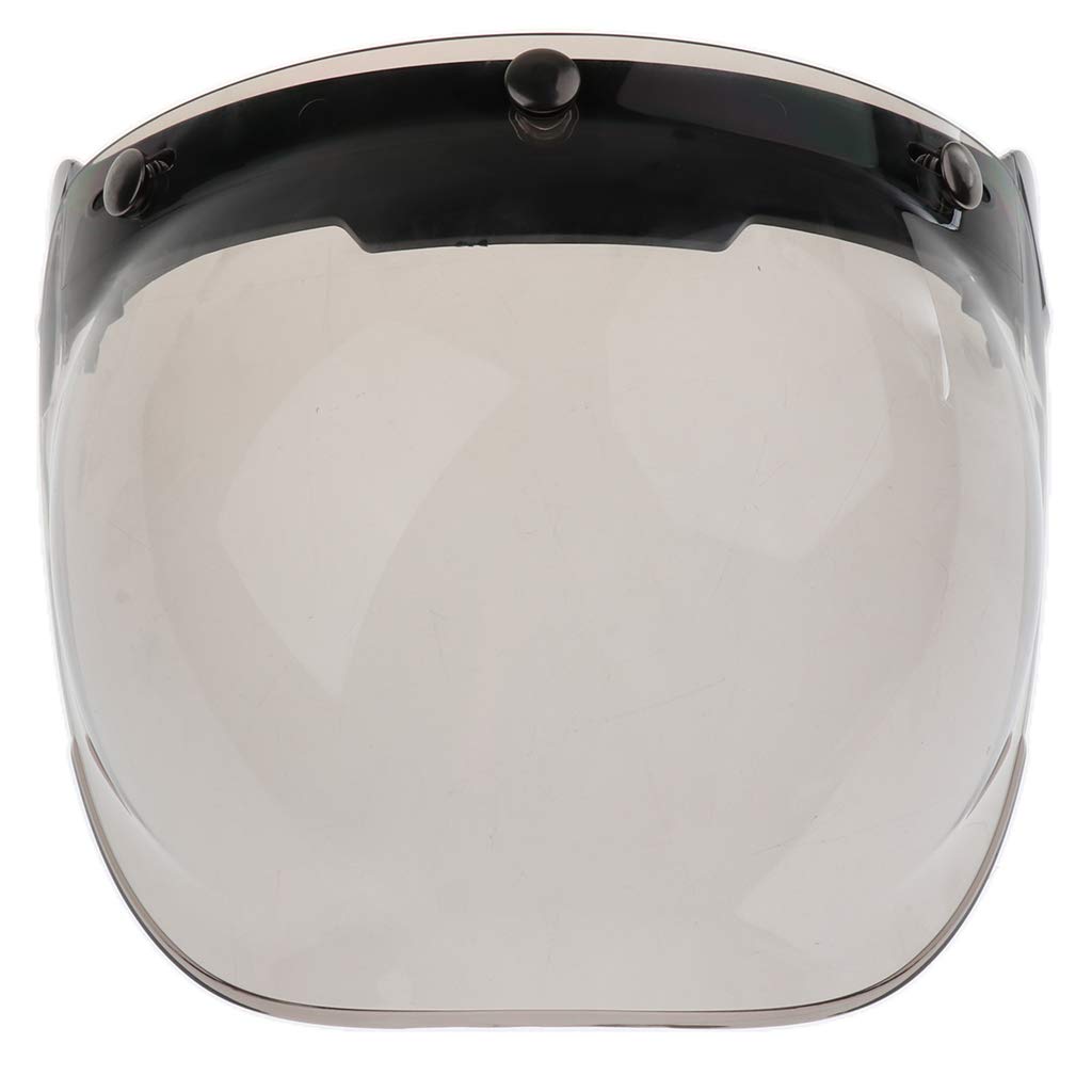 Visiera Casco Motocicletta Stile Bolla Bubble 3 Snap Bottoni Paravento per Bonanza Biltwell - 4