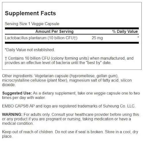 Swanson SW902 L. Plantarum - Digestive Supplement Promoting Gastrointestinal Balance & Bowel Regularity thumb #1
