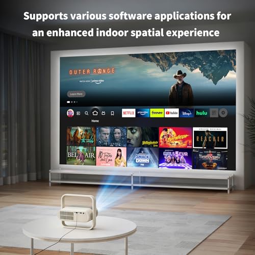 Image of 【Native 1080P & Auto Focus】Smart Mini Projector with WiFi and Bluetooth, 500ANSI, Auto Keystone Correction, Compatible with Smartphone, Laptop, HDMI, USB