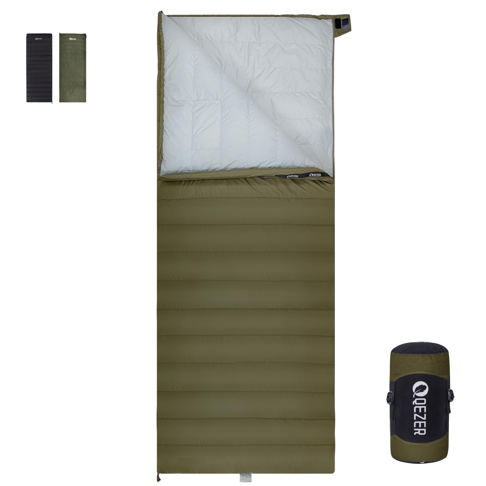Daunenschlafsack Ultraleicht Deckenschlafsack kleines Packmaß für Camping und Trekking 3~4 Jahreszeiten Outdoor oder Indoor