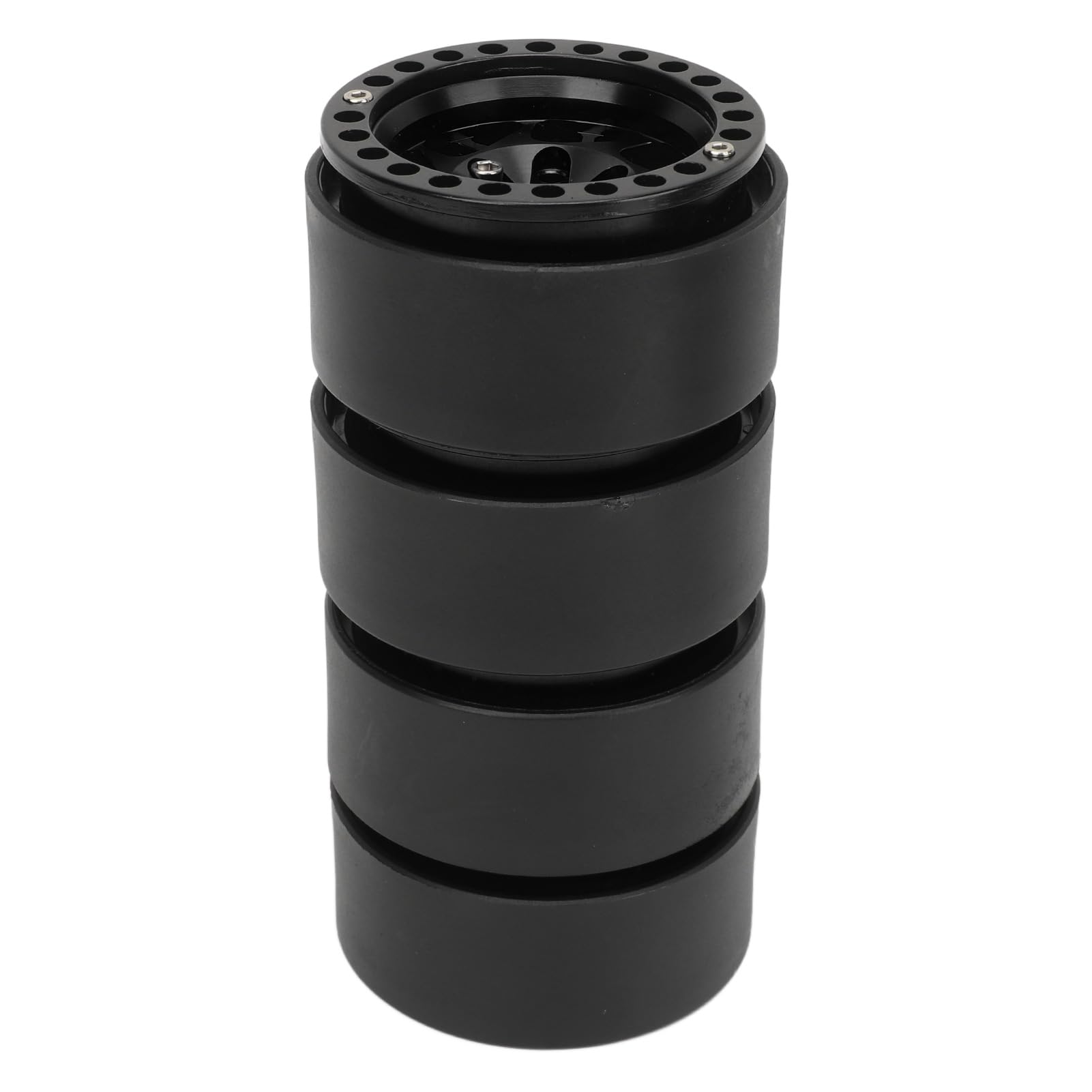 4 cerchi per crawler RC, universali in lega di alluminio da 1,9 pollici con beadlock, adatti a SCX10, SCX10 II, SCX10 III e GEN8; set di cerchi RC leggeri e resistenti per (Nera)