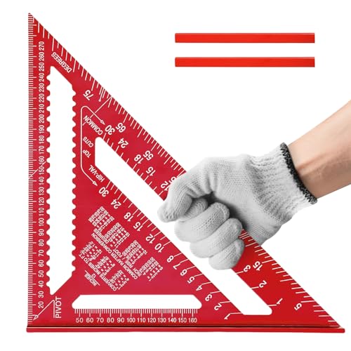 【Scala Precisa】Questo righello triangolare in alluminio utilizza la tecnologia di marcatura laser per marcature chiare e precise, elevata accuratezza e facile lettura. Disponibile in misure metriche, è pratico e affidabile e resistente all'ossidazione, garantendo una lunga durata e misurazioni accurate per gli anni a venire.