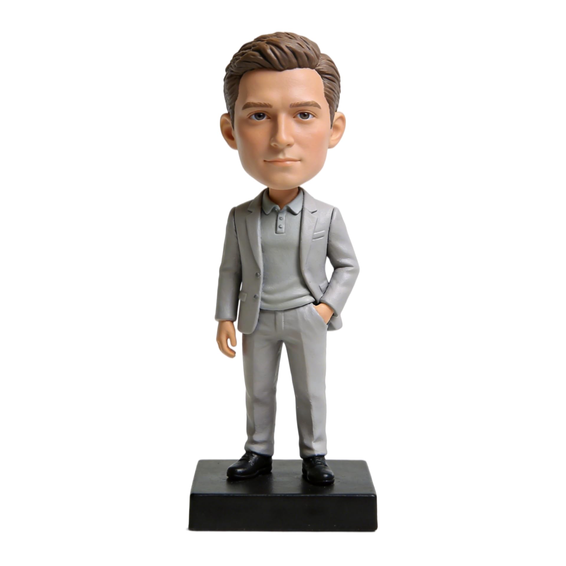 Bobblehead personnalisé, figurine 3D à partir de la photo, Bobbleheads masculins personnalisés, décoration de bureau faite à la main, cadeau souvenir personnalisé pour collègues et partenaires