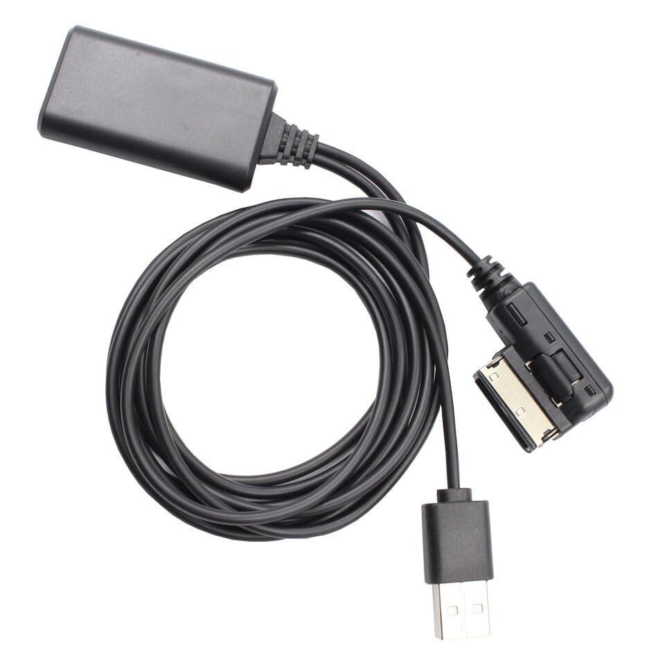 Close-up of dreeong AMI MMI 2G Audio AUX Cable Adapter connectors