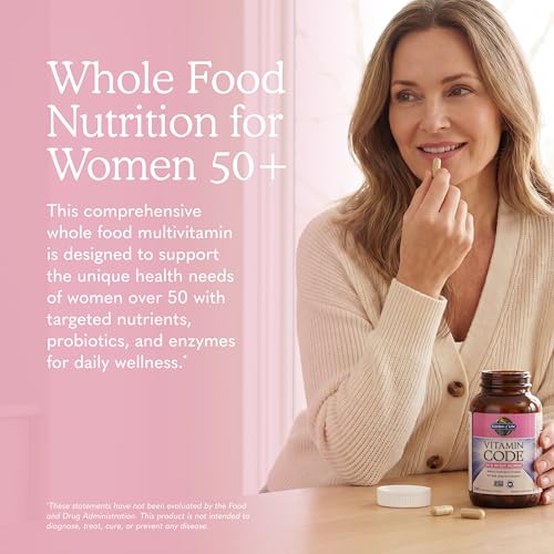 Garden of Life Vitamin Code Women 50 & Wiser Multivitamin – Whole Food Women’s Vitamins with Probiotics, Digestive Support, Immune Support, Non-GMO, Gluten-Free, Kosher, 240 Capsules - Image 3