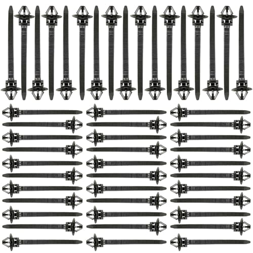 Hebilla de nailon con cremallera, 50 correas de nailon, resistentes al desgaste, suministros de reparación de automóviles multiusos para uso en interiores y exteriores, fijación automática diaria