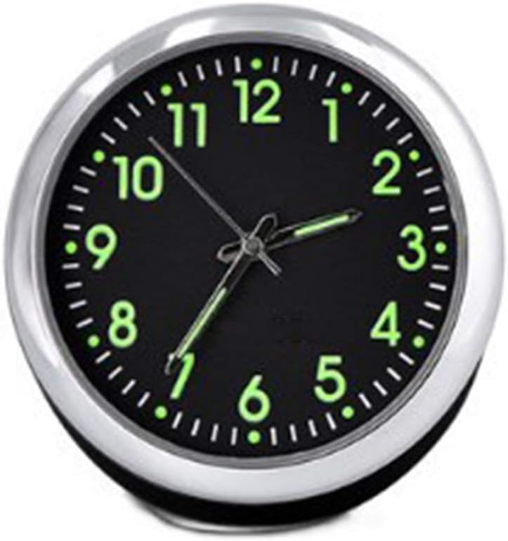Luminous Car Quartz Clock Car Pocket Clock Stick-on Watch Clock for Car Boat