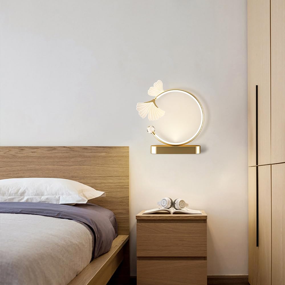 Kinkiet LED 18W Akrylowa dekoracja montażu na ścianie, Nowoczesne okrągłe kinkiety do salonu Sypialnia Ścieżka Korytarz Schody Balkon 3 temperatury barwowe Oprawa oświetleniowa