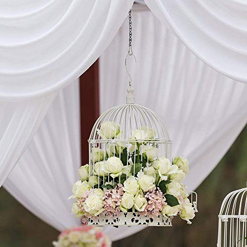 Super Idee 4er Set Stahl Kette mit S Haken und Karabiner Ersetztbar Schraubhaken zum Aufhängen für Vogelhaus Vogelfutterhaus Wildvogelfutter Nistkasten Blumenampel Laternen Windlicht mit Henkel